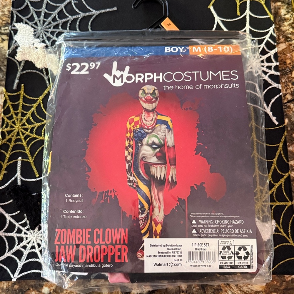 Zombie Clown Jaw Dropper Costume